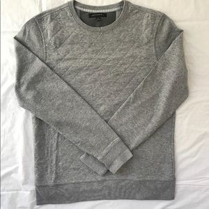 Men’s Gray Diamond Stitched Crewneck Sweatshirt